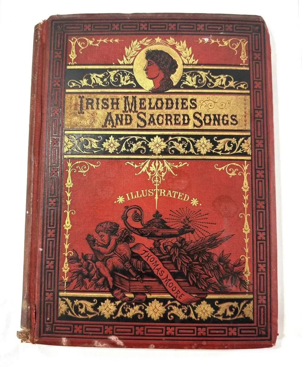 Antique Irish Melodies and Sacred Songs Thomas Moore Illustrated Victorian HC